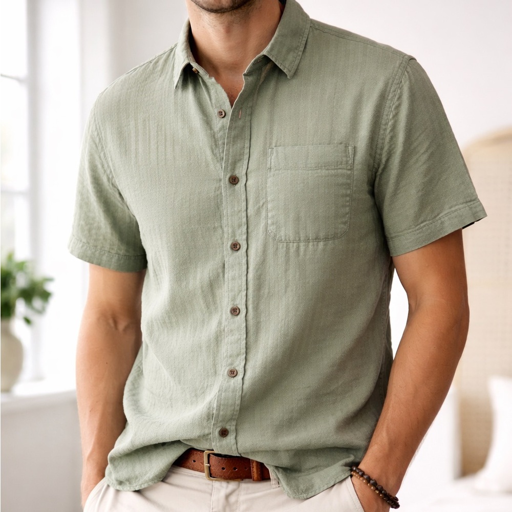 Katin Olive Casual Button Down Shirt‎